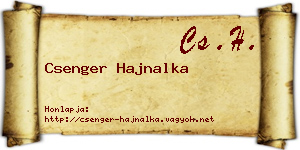 Csenger Hajnalka névjegykártya