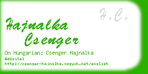 hajnalka csenger business card